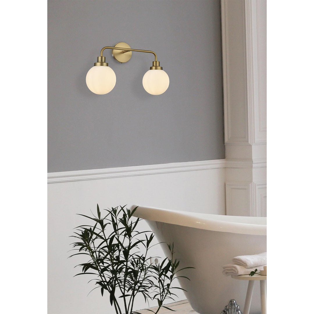 19 Inch Wall Sconce In Satin Gold - View 2 - Joshua Marshal