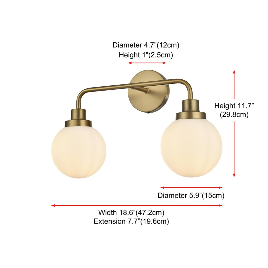 19 Inch Wall Sconce In Satin Gold - View 6 - Joshua Marshal