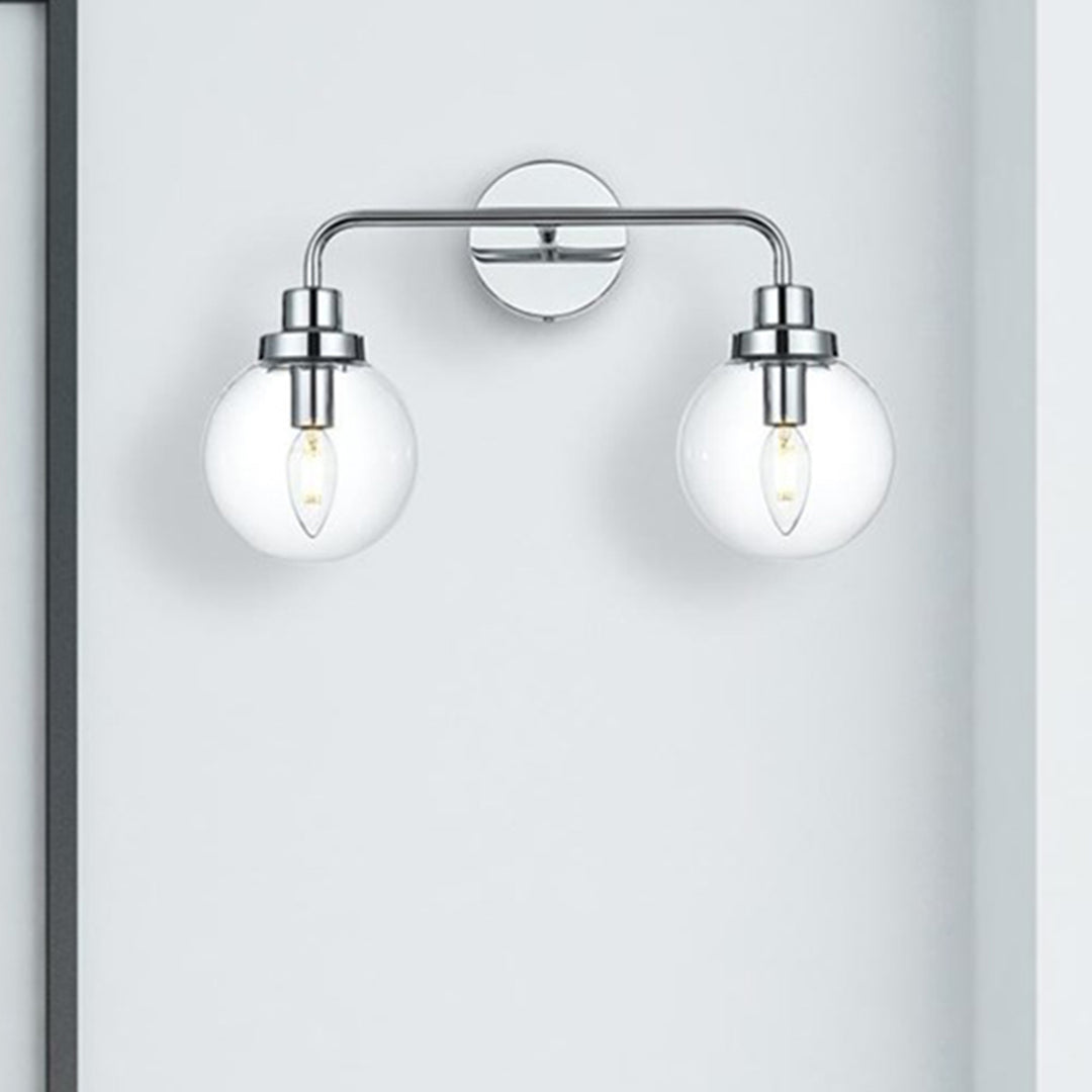 19 Inch Wall Sconce In Chrome Chrome And Clear Finish - LIGHTING by Joshua Marshal