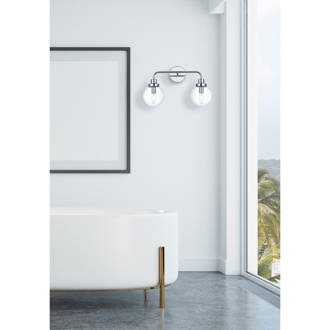 19 Inch Wall Sconce In Chrome - View 2 - Joshua Marshal