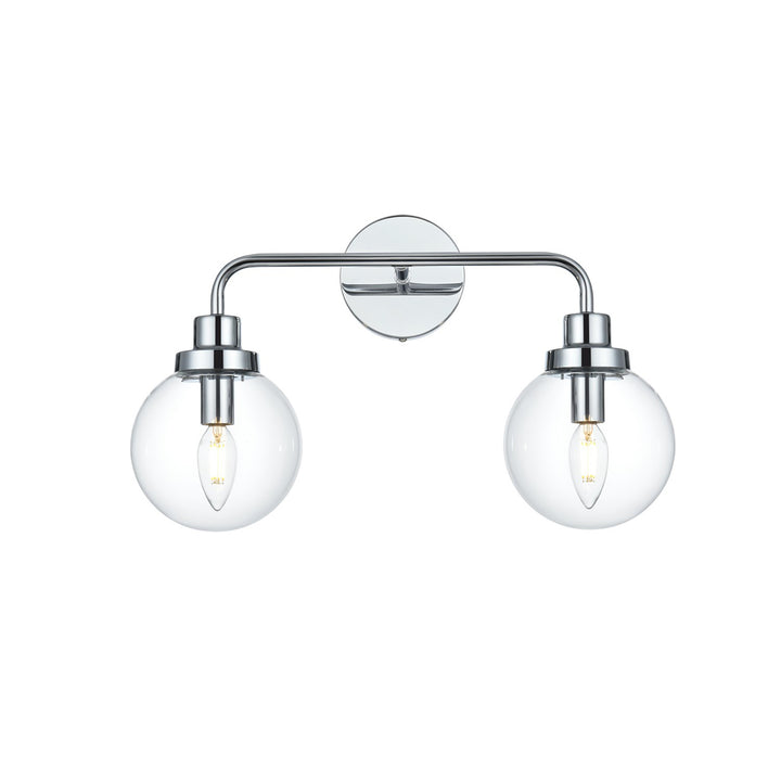 19 Inch Wall Sconce In Chrome - View 3 - Joshua Marshal