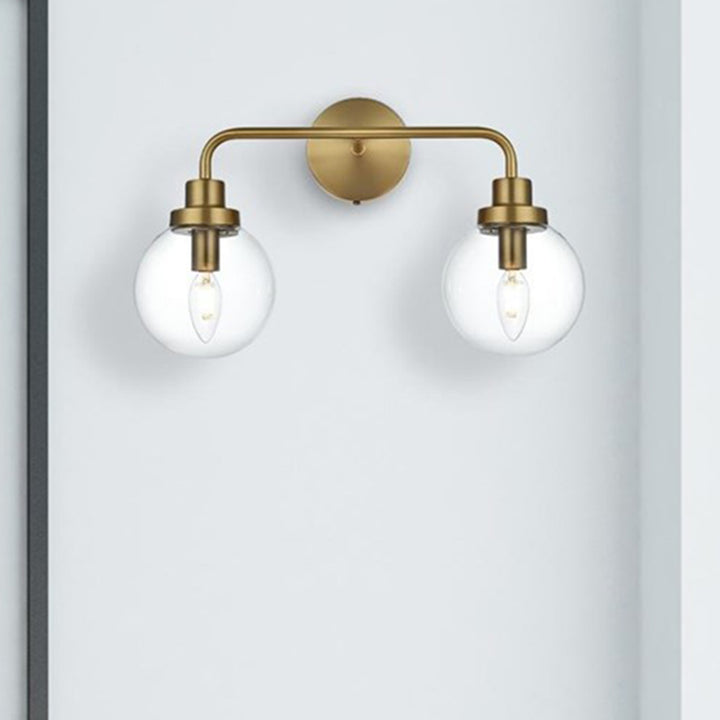 19 Inch Wall Sconce In Satin Gold Satin Gold And Clear Finish - LIGHTING by Joshua Marshal
