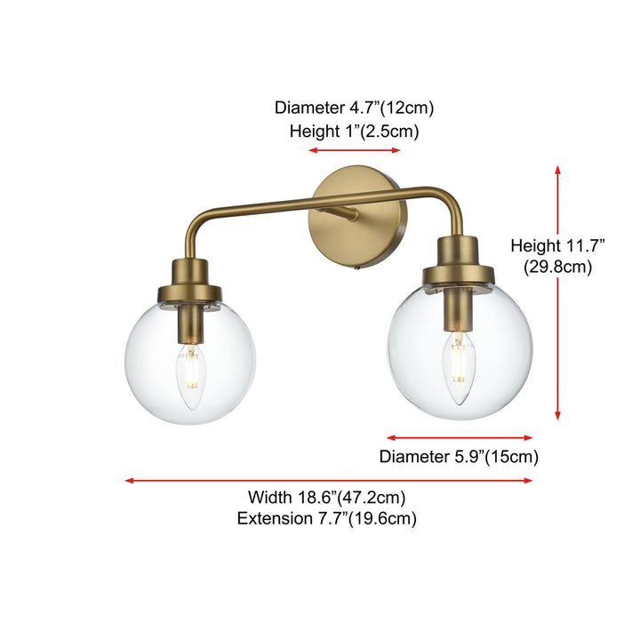 19 Inch Wall Sconce In Satin Gold - View 6 - Joshua Marshal