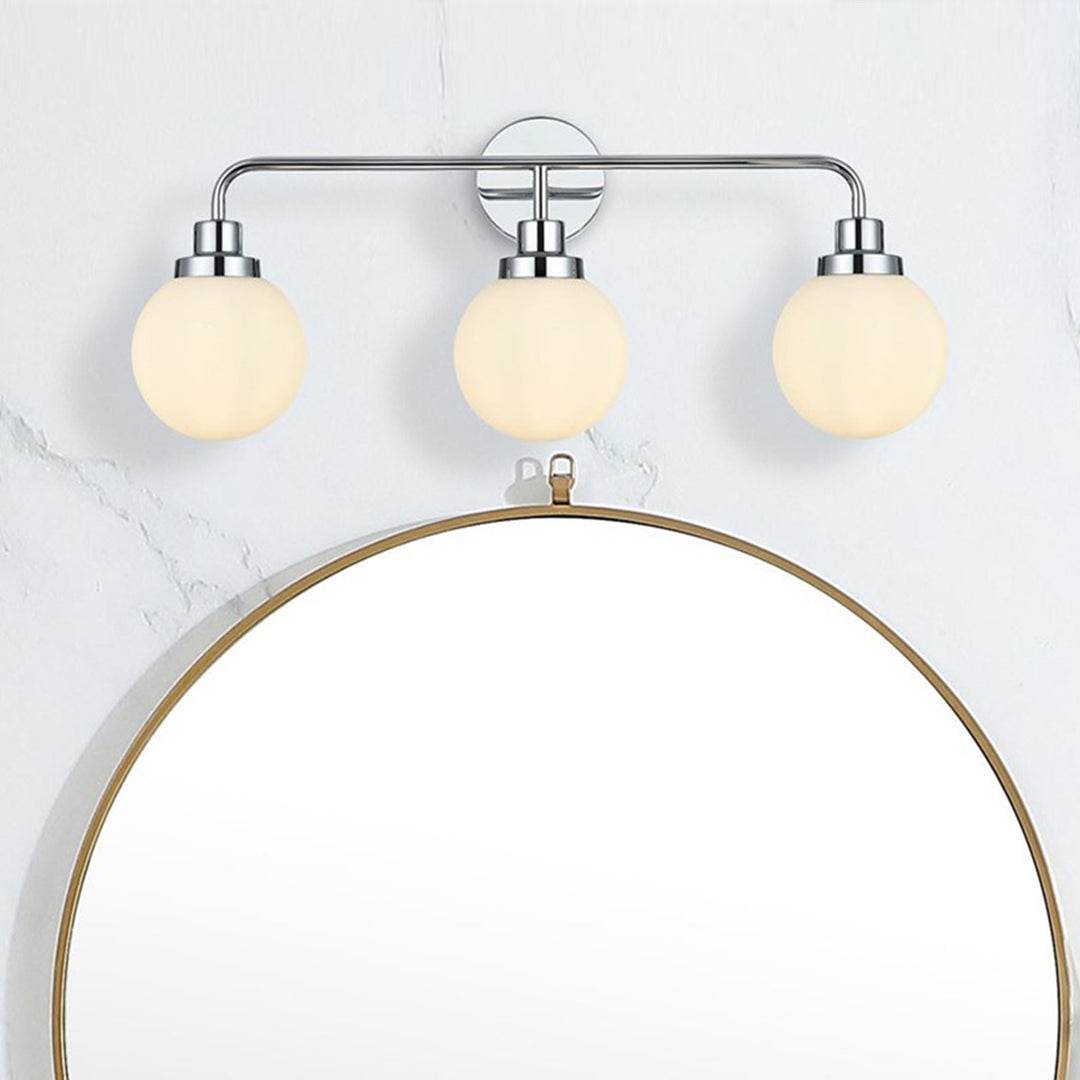 28 Inch Wall Sconce In Chrome Chrome And Opal White Finish - LIGHTING by Joshua Marshal