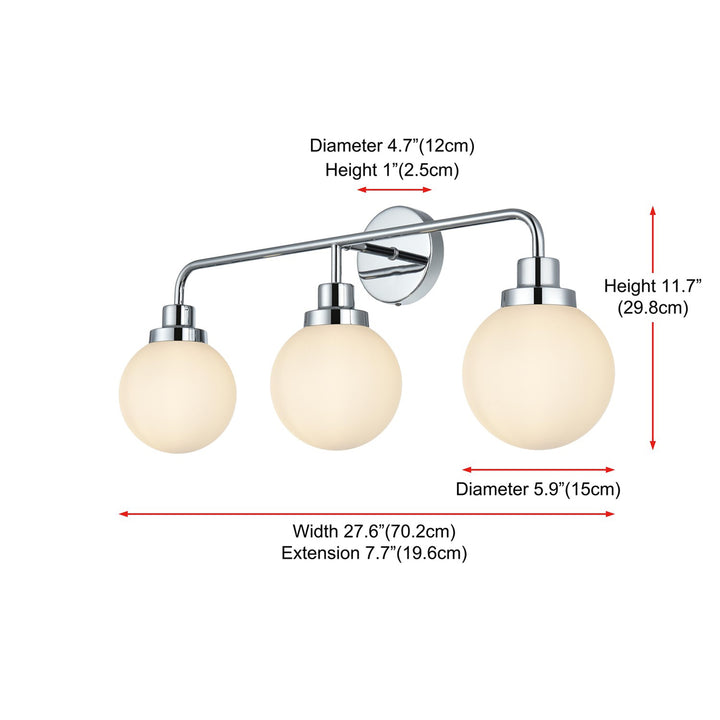 28 Inch Wall Sconce In Chrome - View 6 - Joshua Marshal