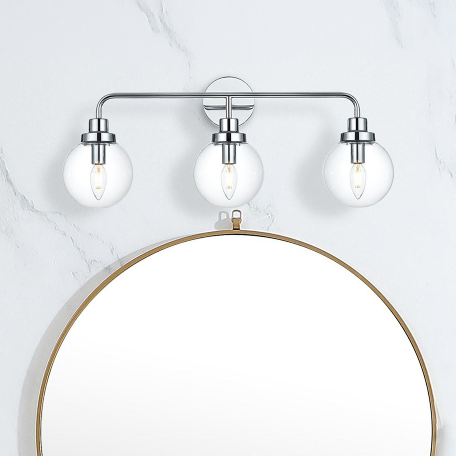 28 Inch Wall Sconce In Chrome Chrome And Clear Finish - LIGHTING by Joshua Marshal