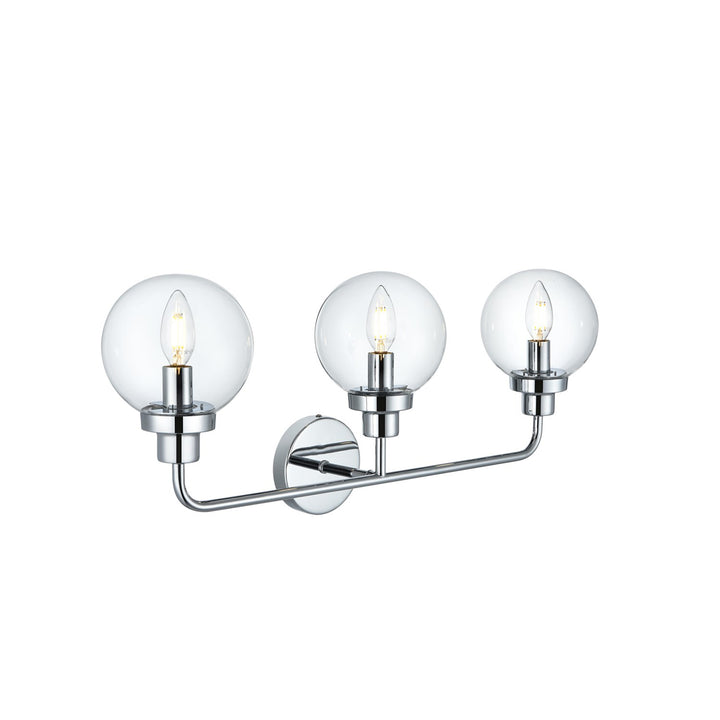 28 Inch Wall Sconce In Chrome - View 4 - Joshua Marshal