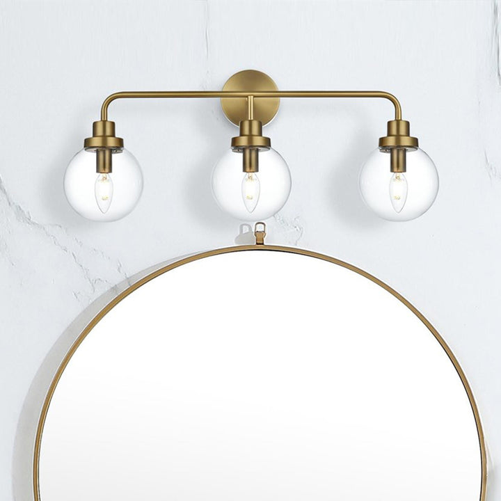 28 Inch Wall Sconce In Satin Gold Satin Gold And Clear Finish - LIGHTING by Joshua Marshal