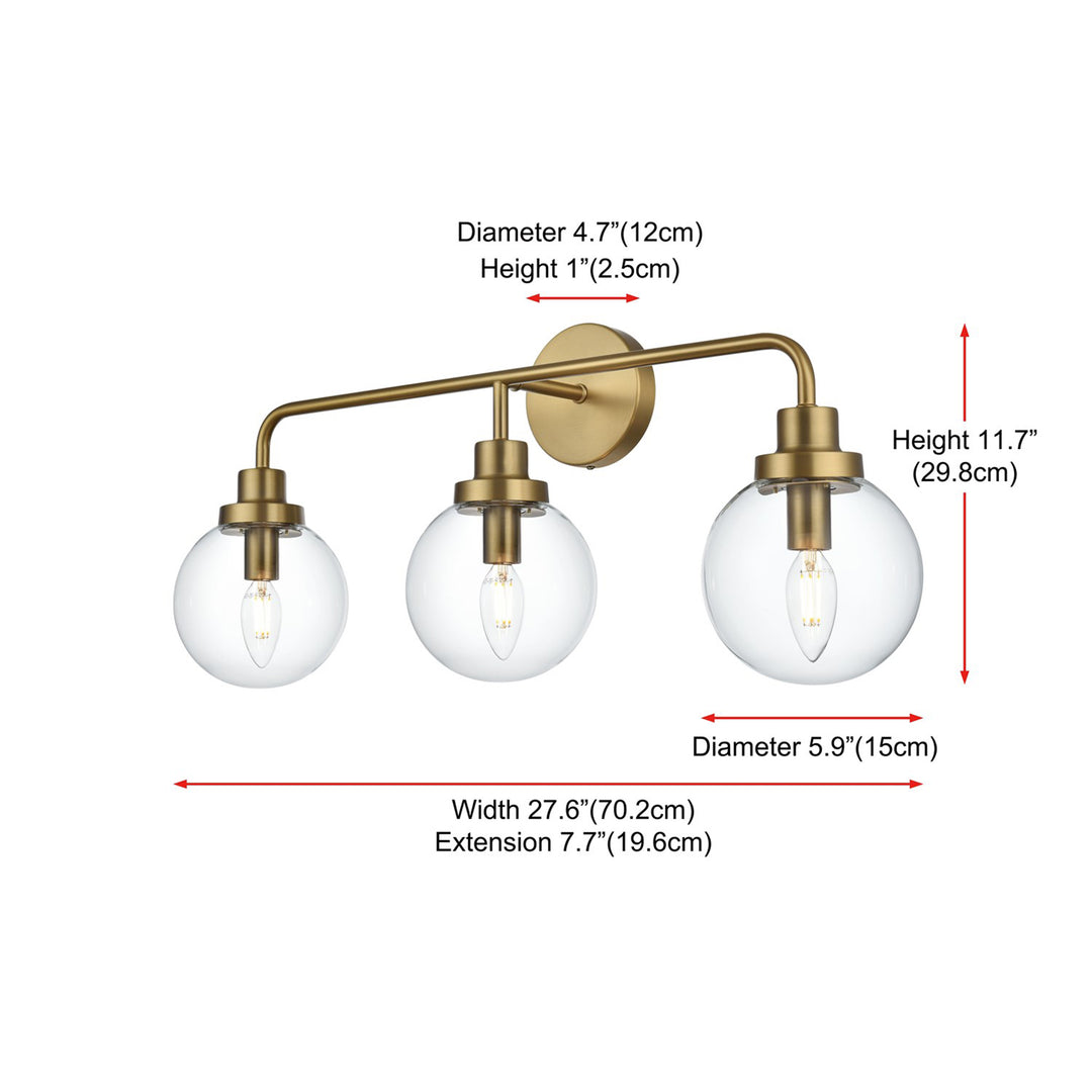 28 Inch Wall Sconce In Satin Gold - View 6 - Joshua Marshal