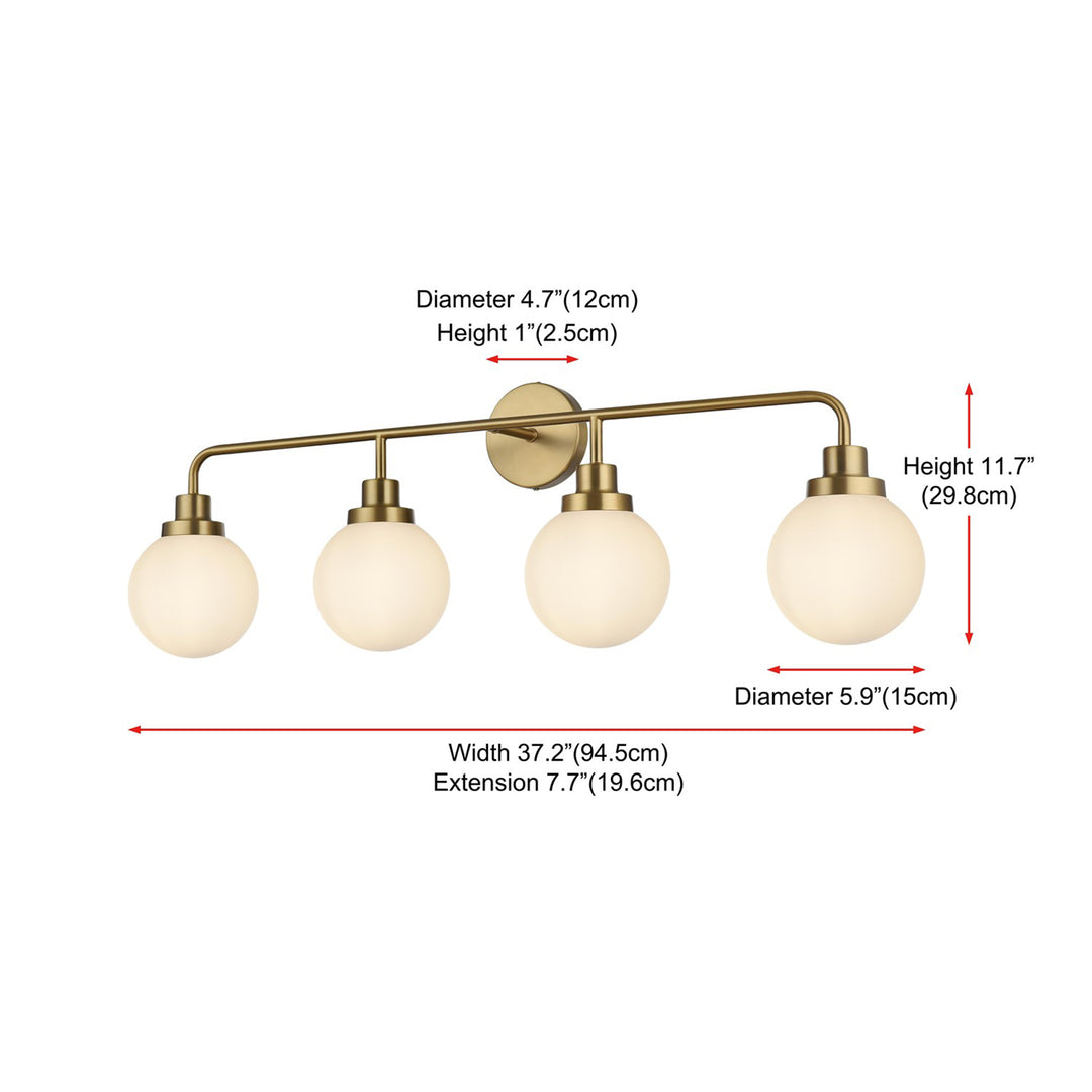 37 Inch Wall Sconce In Satin Gold - View 6 - Joshua Marshal