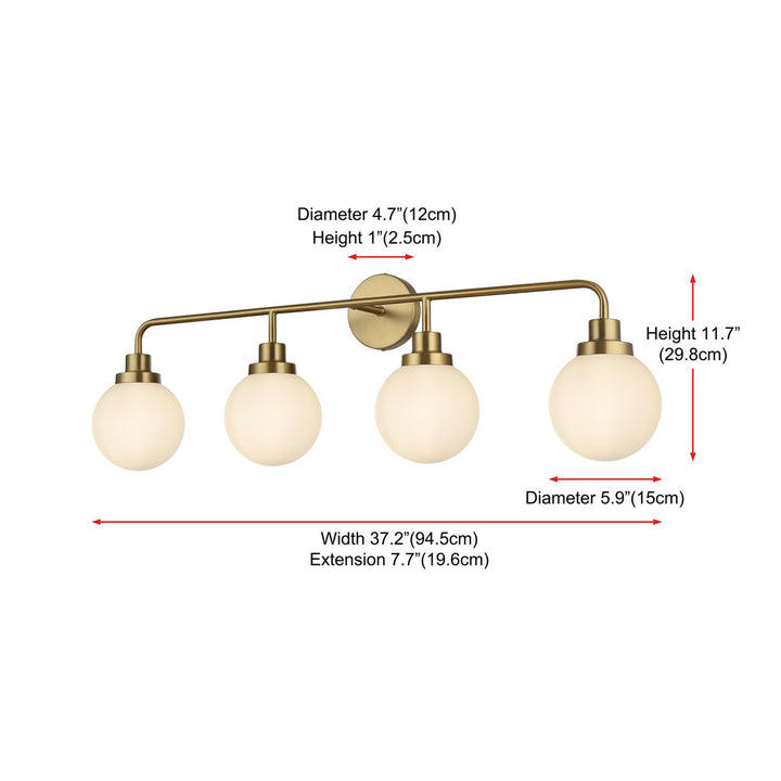 37 Inch Wall Sconce In Satin Gold - View 6 - Joshua Marshal