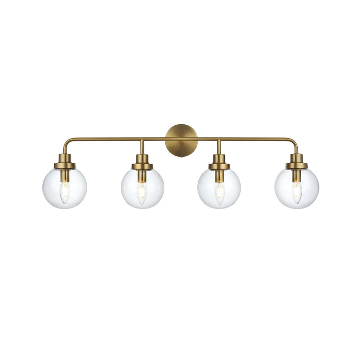 37 Inch Wall Sconce In Satin Gold - View 3 - Joshua Marshal