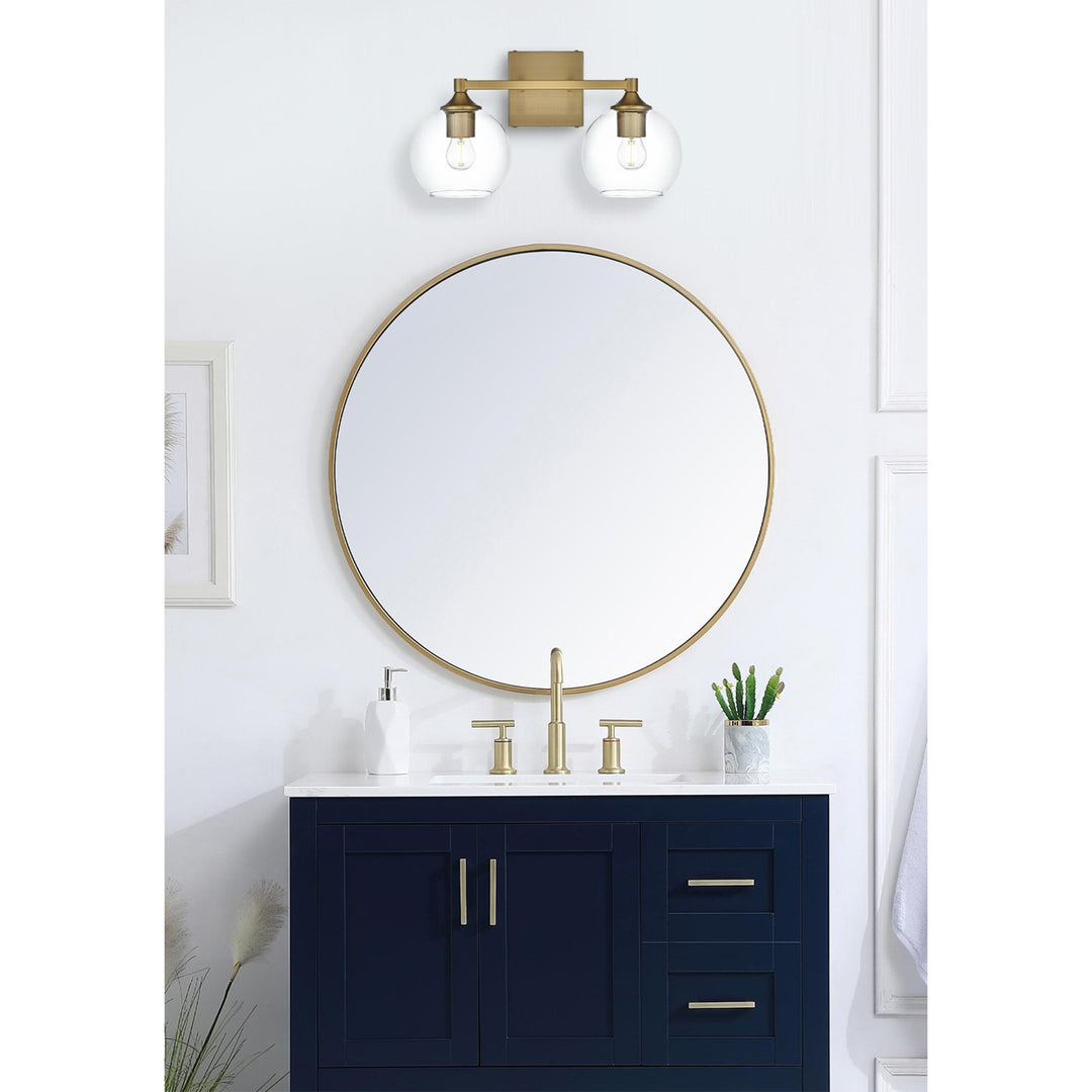 16 Inch Wall Sconce In Satin Gold - View 2 - Joshua Marshal