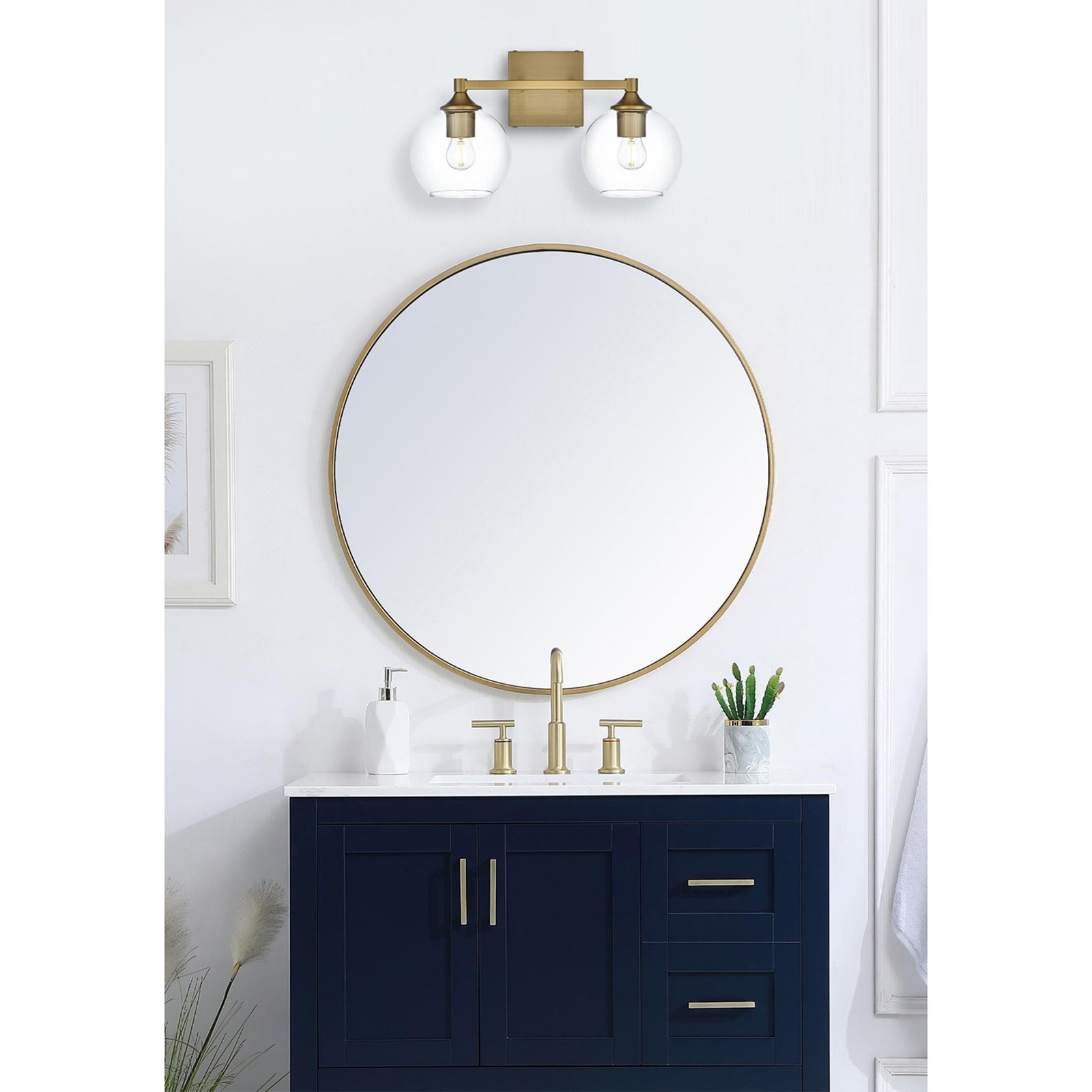 16 Inch Wall Sconce In Satin Gold - View 2 - Joshua Marshal