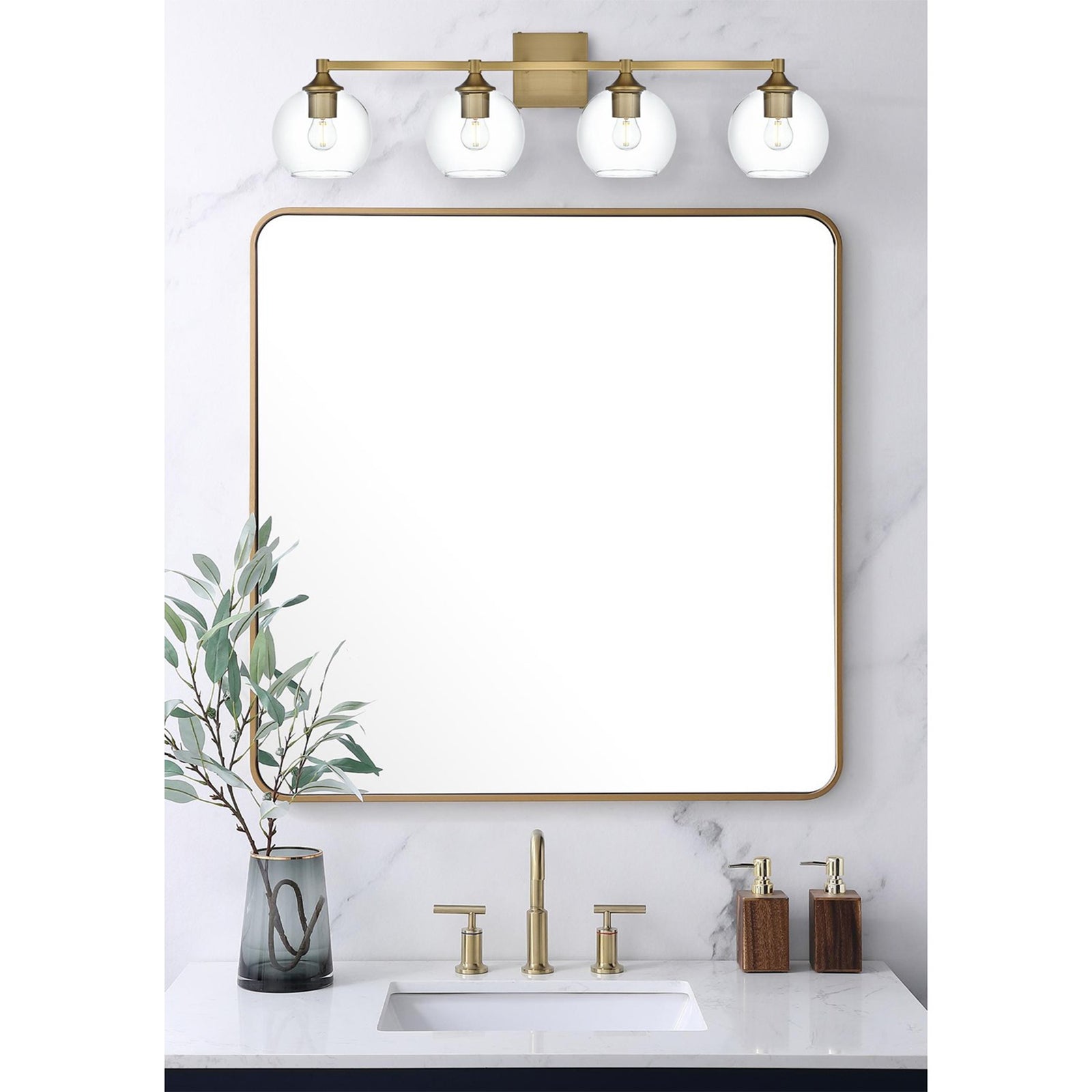 33 Inch Wall Sconce In Satin Gold - View 2 - Joshua Marshal