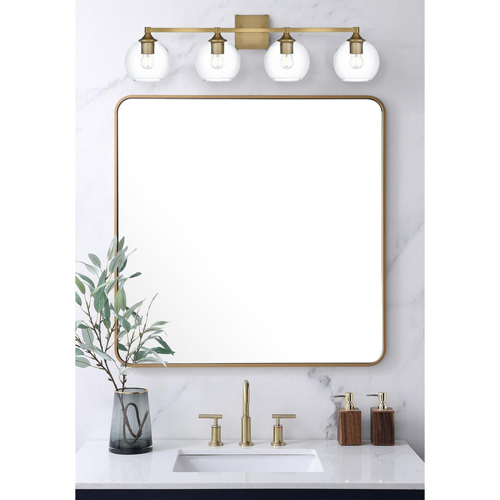 33 Inch Wall Sconce In Satin Gold - View 2 - Joshua Marshal