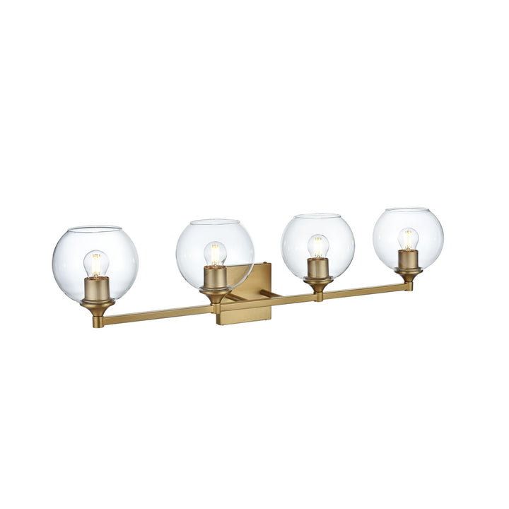 33 Inch Wall Sconce In Satin Gold - View 4 - Joshua Marshal