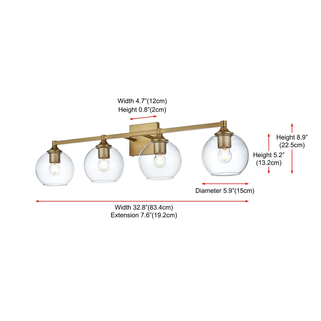 33 Inch Wall Sconce In Satin Gold - View 6 - Joshua Marshal