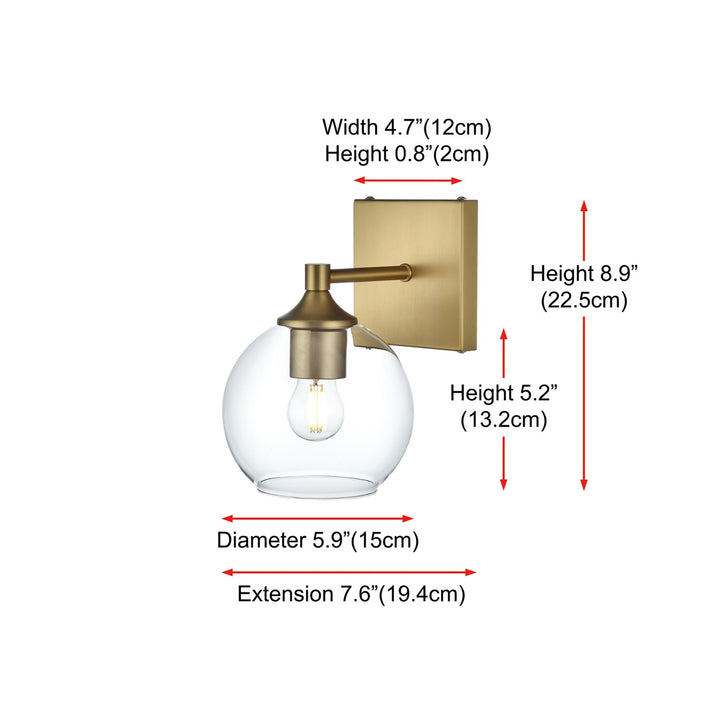 6 Inch Wall Sconce In Satin Gold - View 6 - Joshua Marshal