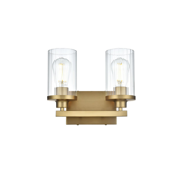 11.5 Inch Wall Sconce In Satin Gold - View 3 - Joshua Marshal