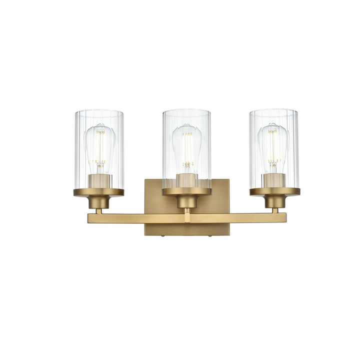 18 Inch Wall Sconce In Satin Gold - View 3 - Joshua Marshal