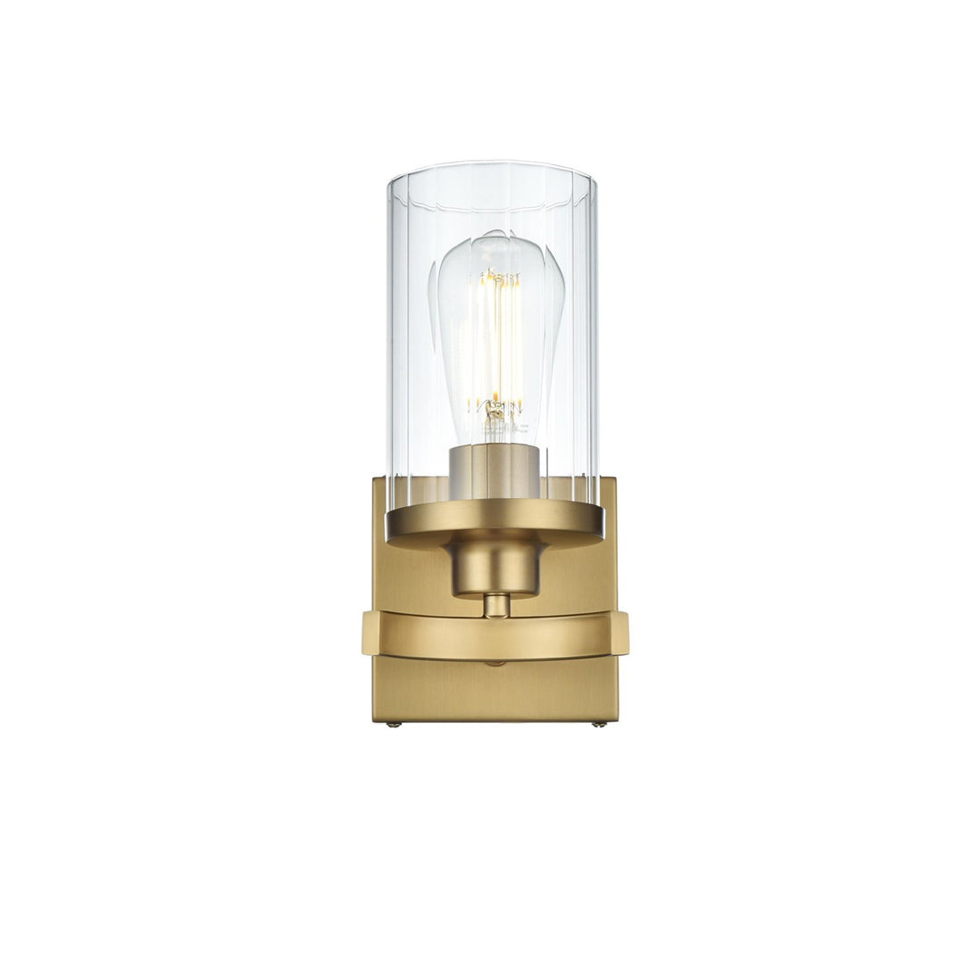 5 Inch Wall Sconce In Satin Gold - View 3 - Joshua Marshal