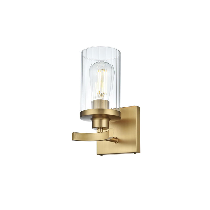 5 Inch Wall Sconce In Satin Gold - View 4 - Joshua Marshal