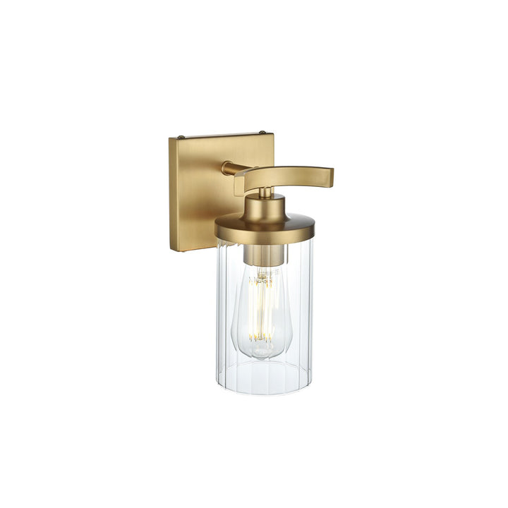 5 Inch Wall Sconce In Satin Gold - View 5 - Joshua Marshal