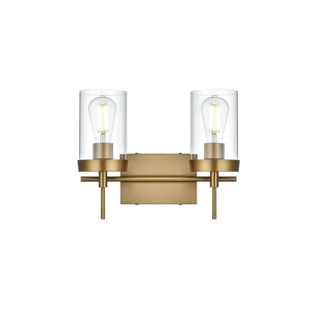 14 Inch Wall Sconce In Satin Gold - View 3 - Joshua Marshal