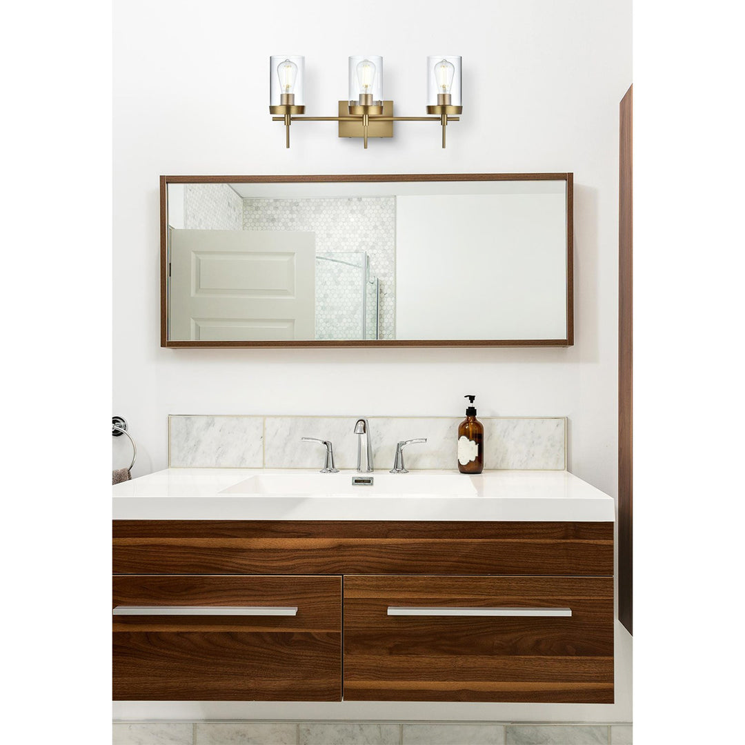 24 Inch Wall Sconce In Satin Gold - View 2 - Joshua Marshal