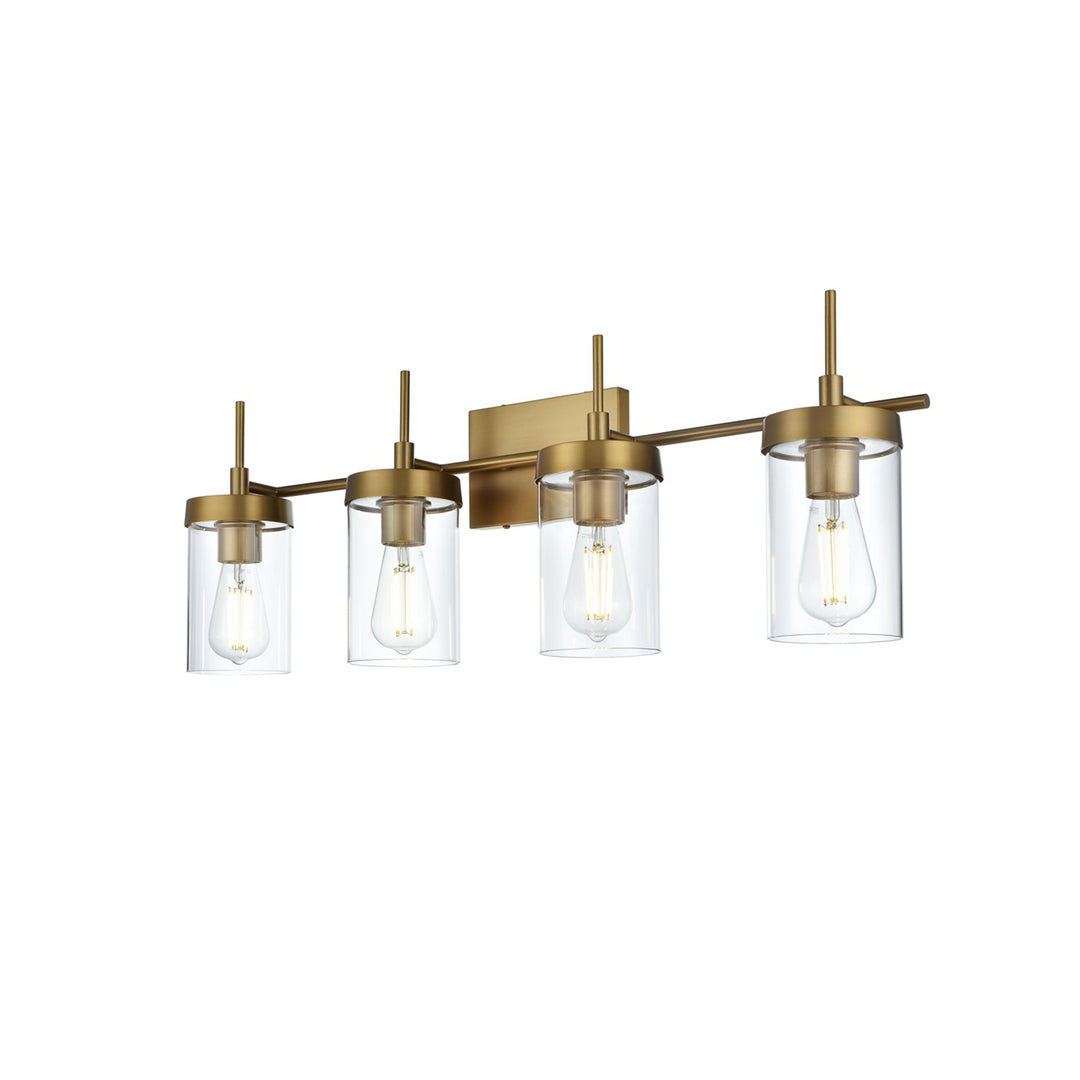 32 Inch Wall Sconce In Satin Gold - View 3 - Joshua Marshal