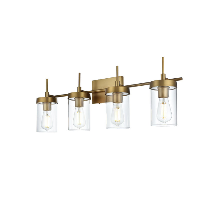 32 Inch Wall Sconce In Satin Gold - View 3 - Joshua Marshal