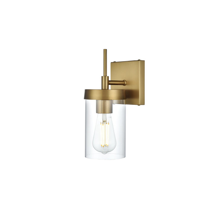 4.5 Inch Wall Sconce In Satin Gold - View 3 - Joshua Marshal