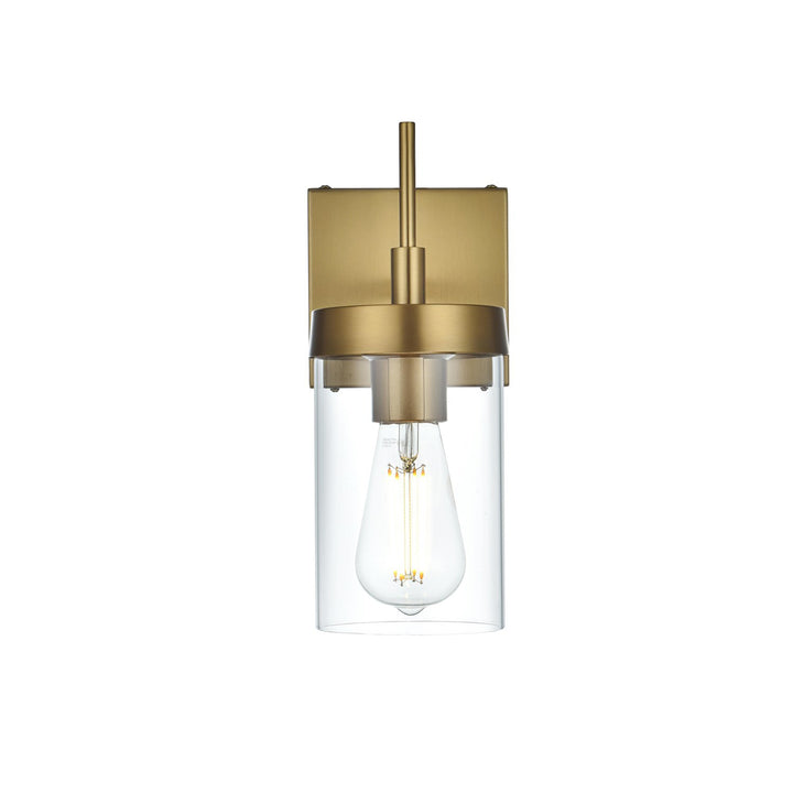 4.5 Inch Wall Sconce In Satin Gold - View 4 - Joshua Marshal
