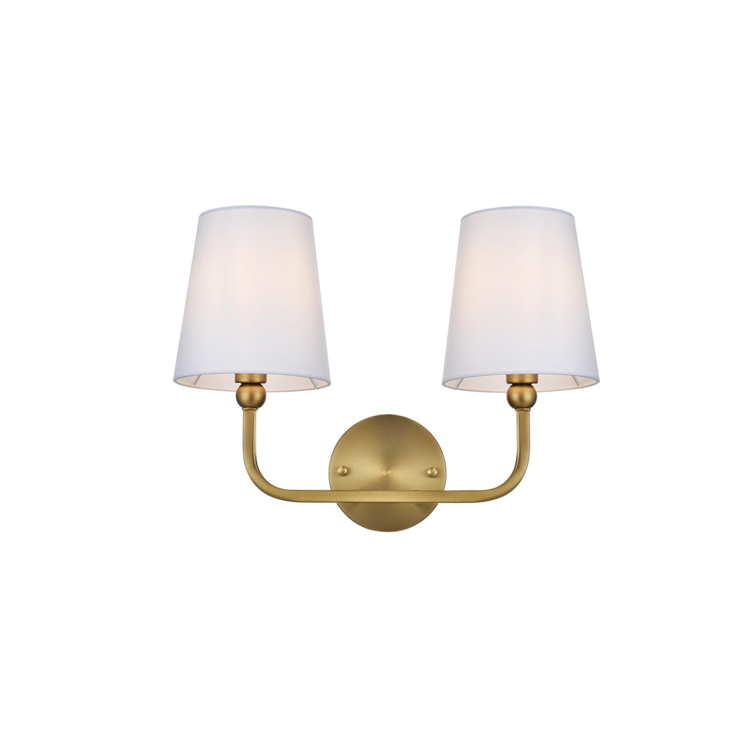 16 Inch Wall Sconce In Satin Gold - View 3 - Joshua Marshal
