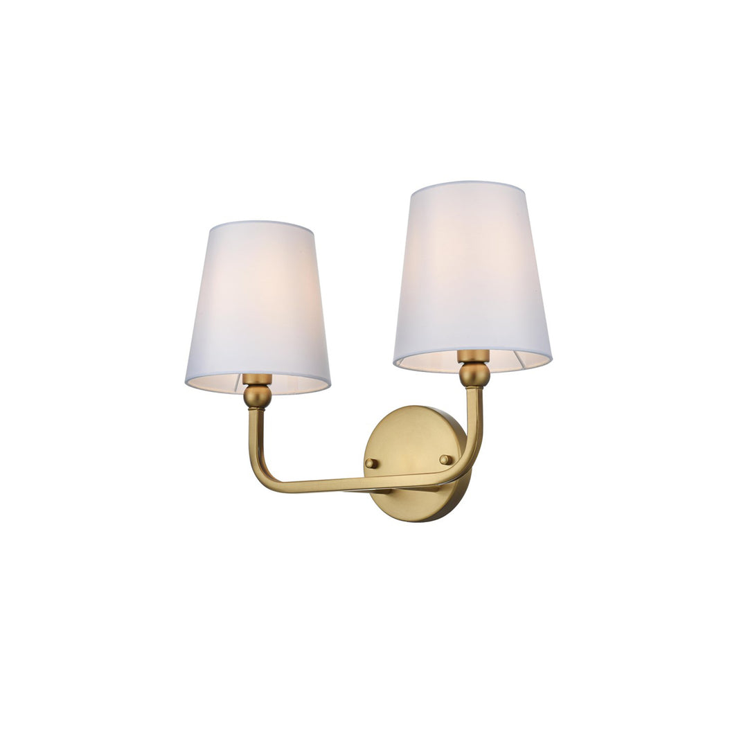 16 Inch Wall Sconce In Satin Gold - View 4 - Joshua Marshal