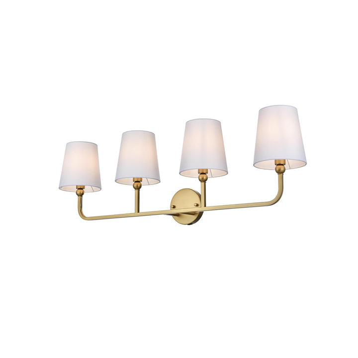 35.5 Inch Wall Sconce In Satin Gold - View 3 - Joshua Marshal
