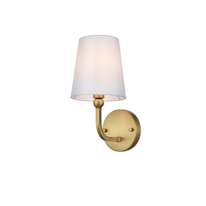 6 Inch Wall Sconce In Satin Gold - View 4 - Joshua Marshal