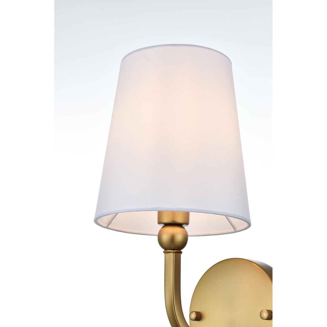 6 Inch Wall Sconce In Satin Gold - View 5 - Joshua Marshal