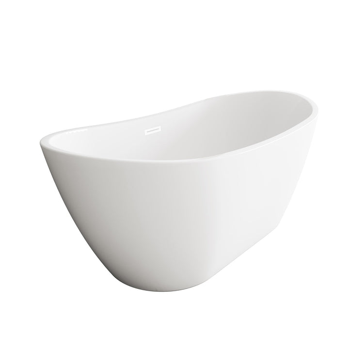 72 Inch Soaking Bathtub In Glossy White With Polished White Trim - View 4 - Joshua Marshal