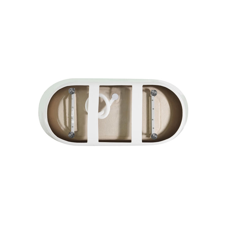 65 Inch Soaking Bathtub In Glossy White With Polished White Trim - View 5 - Joshua Marshal