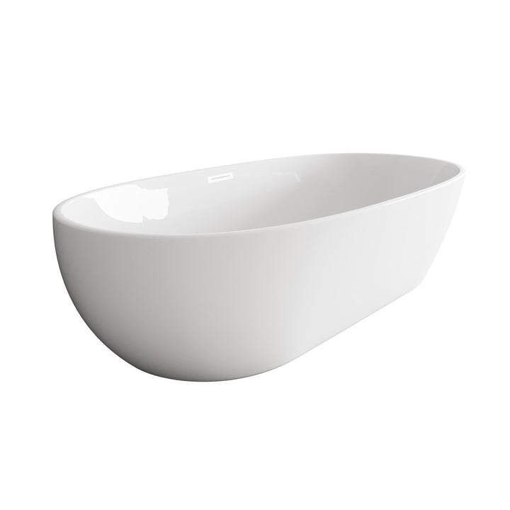77 Inch Soaking Bathtub In Glossy White With Polished White Trim - View 5 - Joshua Marshal