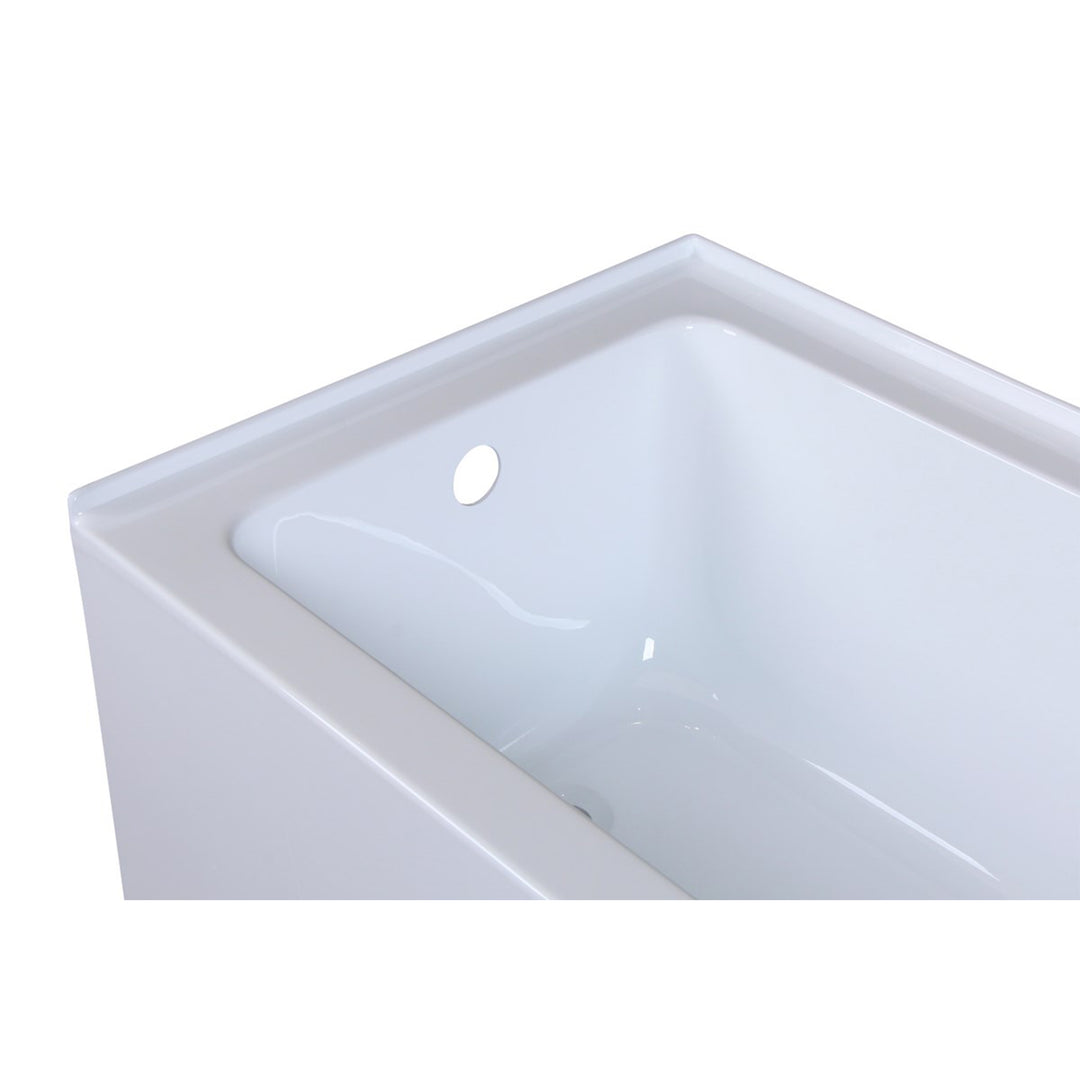 Alcove Soaking Bathtub 30X60 Inch Left Drain In Glossy White - View 5 - Joshua Marshal