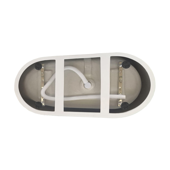 67 Inch Bathtub In Glossy White With Matte Black Trim - View 6 - Joshua Marshal