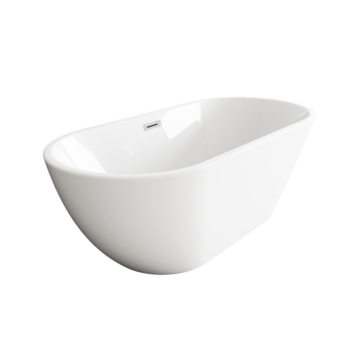 67 Inch Bathtub In Glossy White With Chrome Trim - View 4 - Joshua Marshal