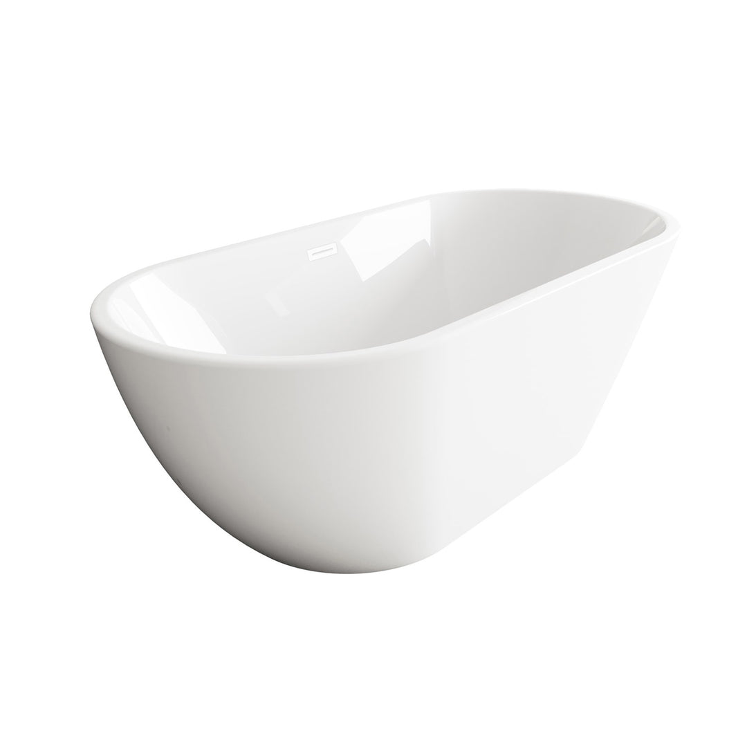 67 Inch Bathtub In Glossy White With Polished White Trim - View 4 - Joshua Marshal