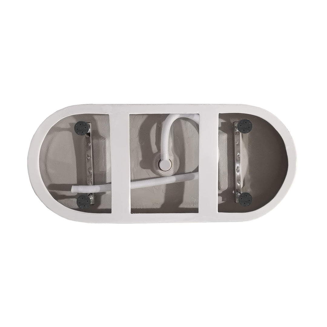 67 Inch Bathtub In Glossy White With Polished White Trim - View 6 - Joshua Marshal