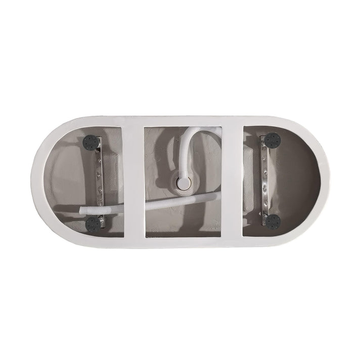 67 Inch Bathtub In Glossy White With Polished White Trim - View 6 - Joshua Marshal