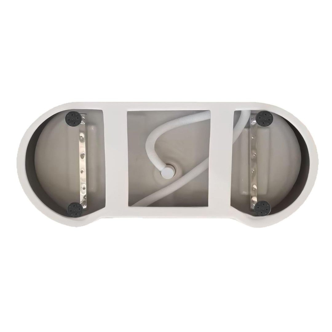 67 Inch Bathtub In Glossy White With Matte Black Trim - View 6 - Joshua Marshal