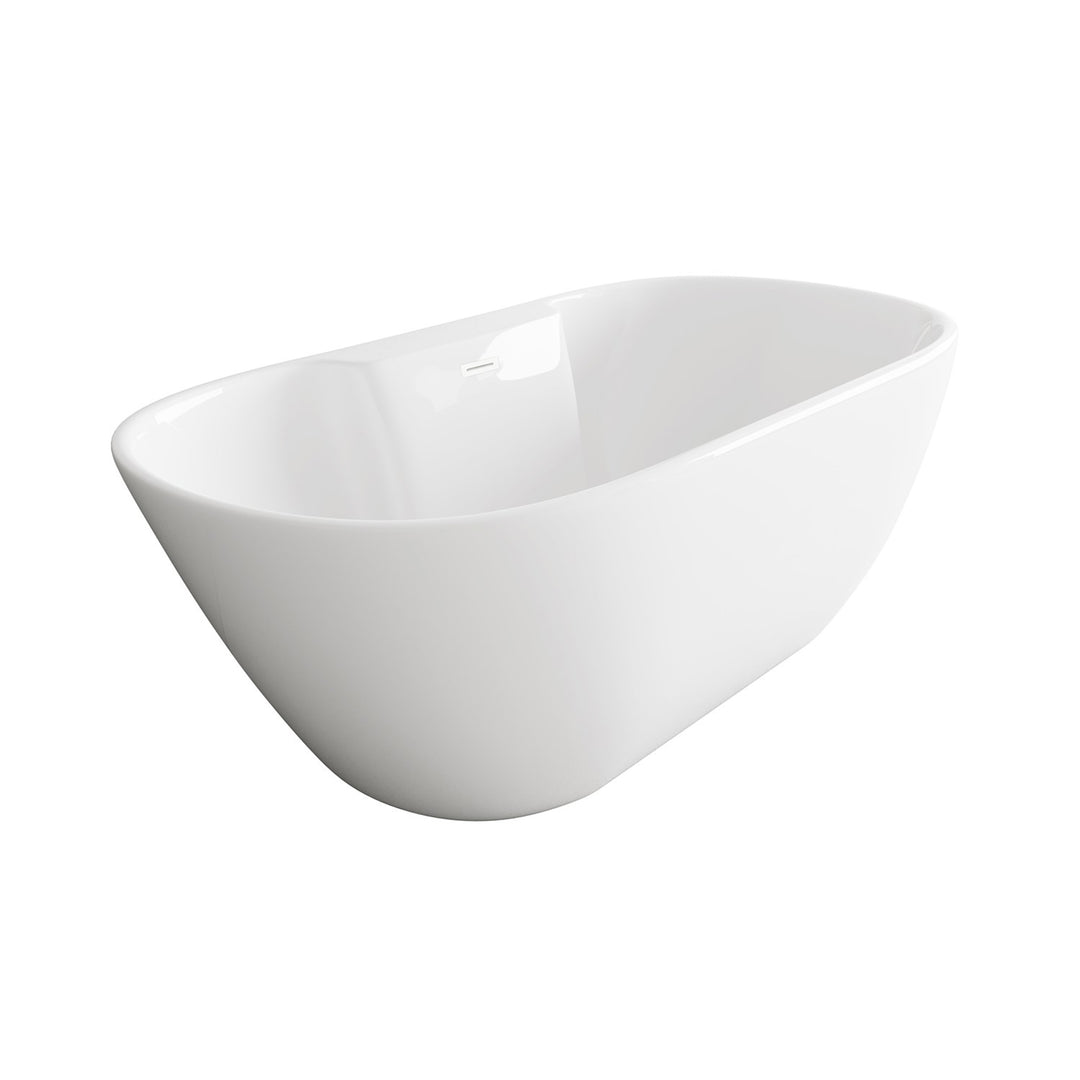 67 Inch Bathtub In Glossy White With Polished White Trim - View 4 - Joshua Marshal